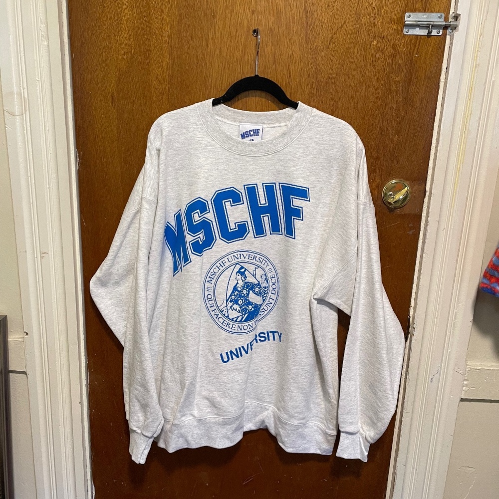 MSCHF university sweater